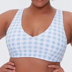 Forever 21 Gingham Bralette Bikini Top 2x